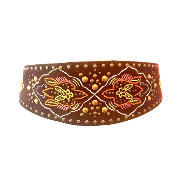 Chinese Laundry Accessories - Chinese Laundry Suede belt with embroidery SZ Med